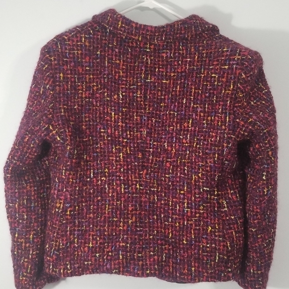 Jones New York Button Down Woven Multicolor Speckle Girls Jacket. Size 16 - Picture 3 of 5